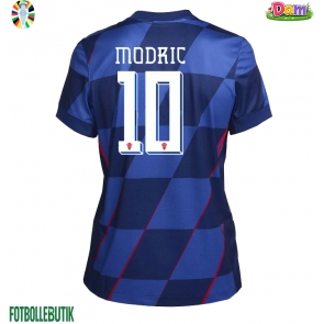 Kroatien Luka Modric #10 Bortatröja Kvinnor EM 2024 Kortärmad